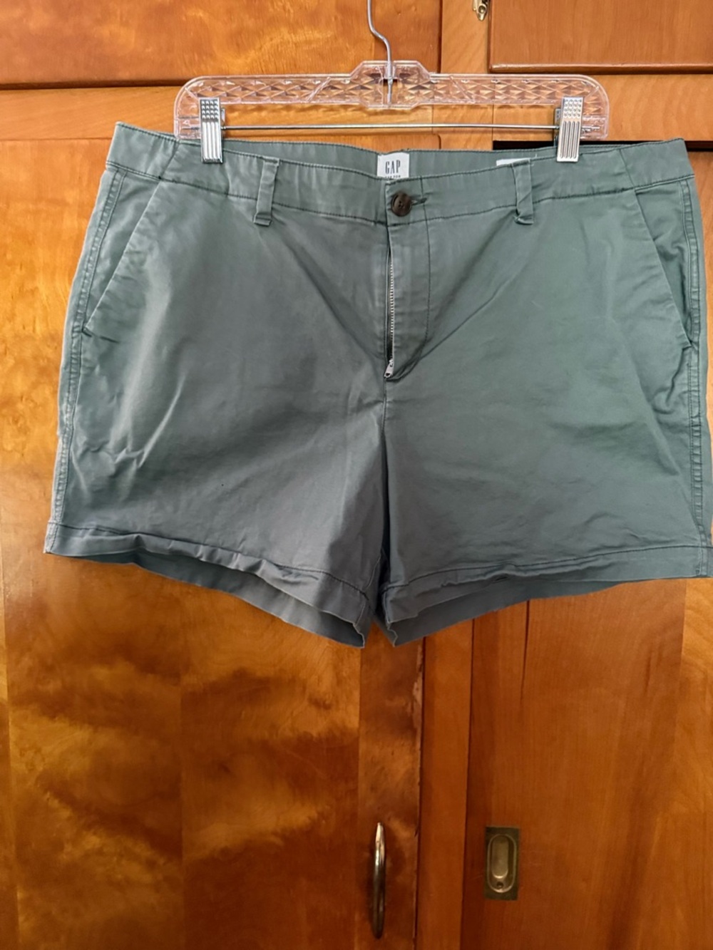 GAP Women's Olive Chino Bermuda Shorts